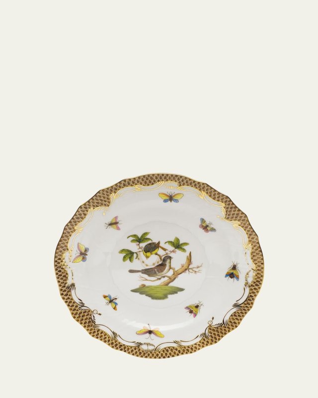 Rothschild Bird Borders Brown Salad Plate #1